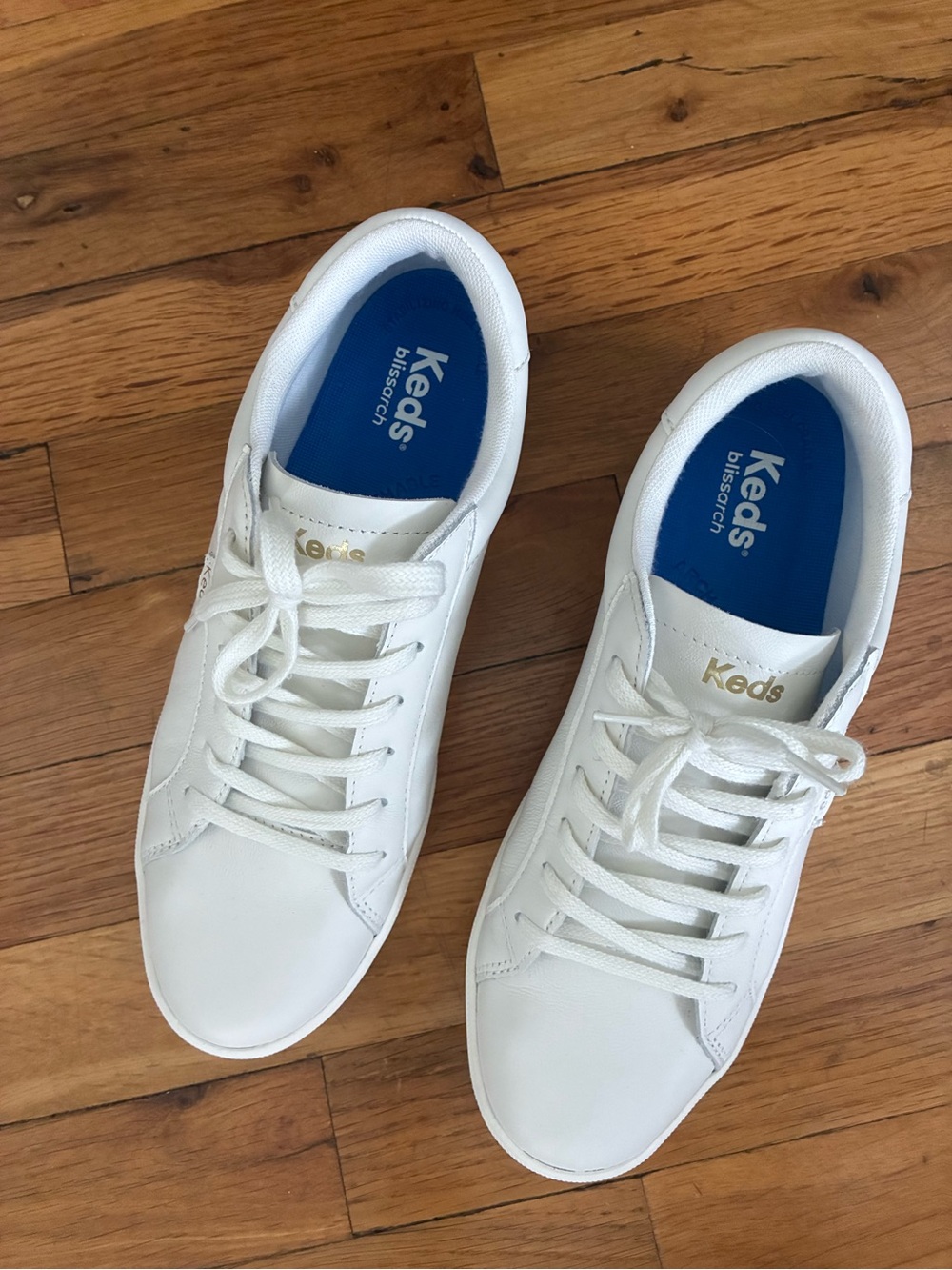Keds Leather White Low-Top Sneakers